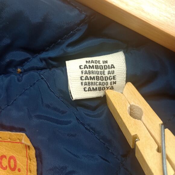 Levi Strauss Denim Hoodie Jacket Men’s Relaxed Quilted Lining Workwear - Picture 8 of 8